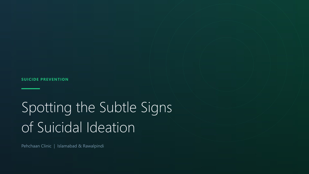 Beyond the Silence: How to Spot the Subtle Signs of Suicidal Ideation and Offer Real Support