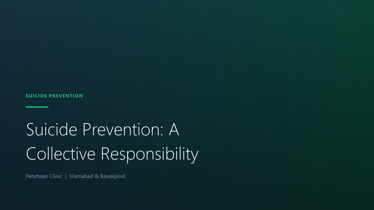 Understanding Suicide Prevention: A Collective Responsibility to Save Lives